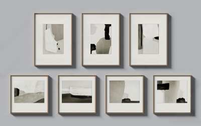 现代挂画3D模型下载